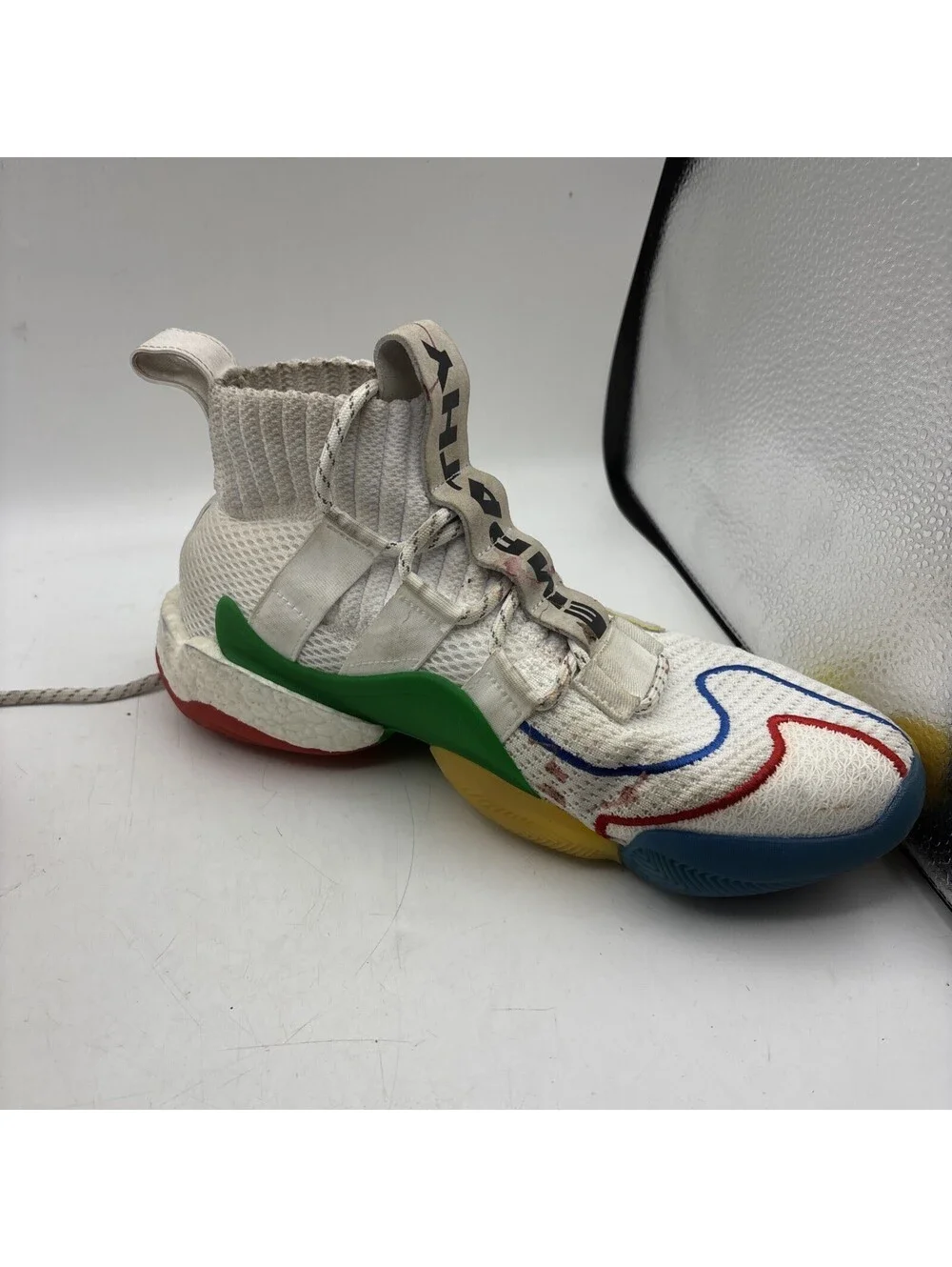 Adidas Crazy BYW LVL Pharrell Williams Off White Multi EF3500 Men's Sz 9